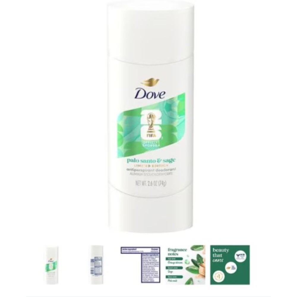 Dove Fifa 26 Palo Santo & Sage Antiperspirant Deodorant 2.6 Oz new